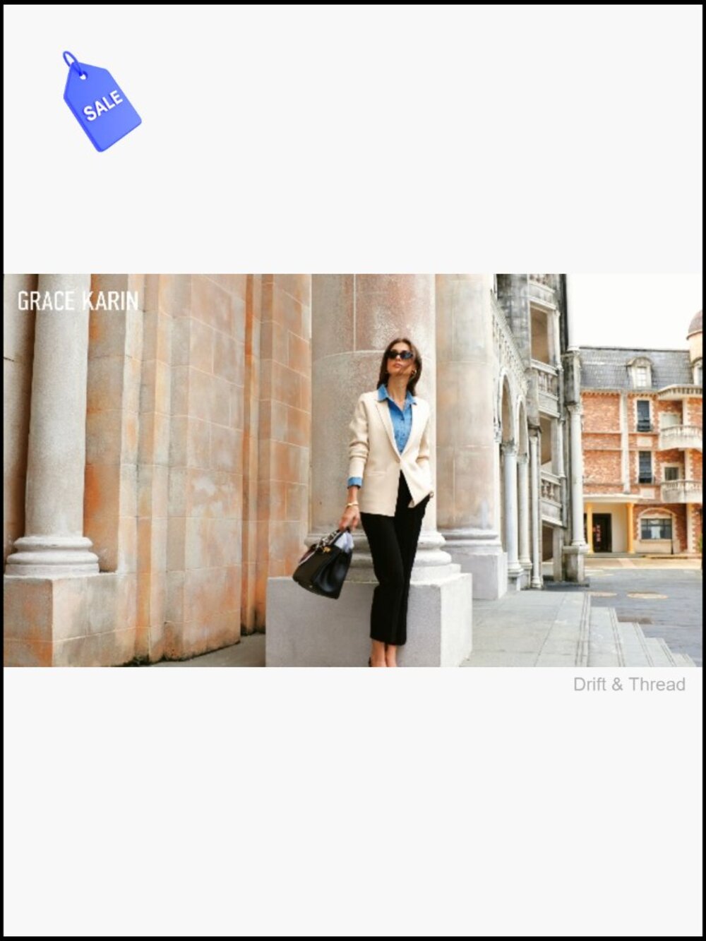 Lightweight Knit Blazer with Pockets for Business Casual Office Wear - Picture 7 of 7